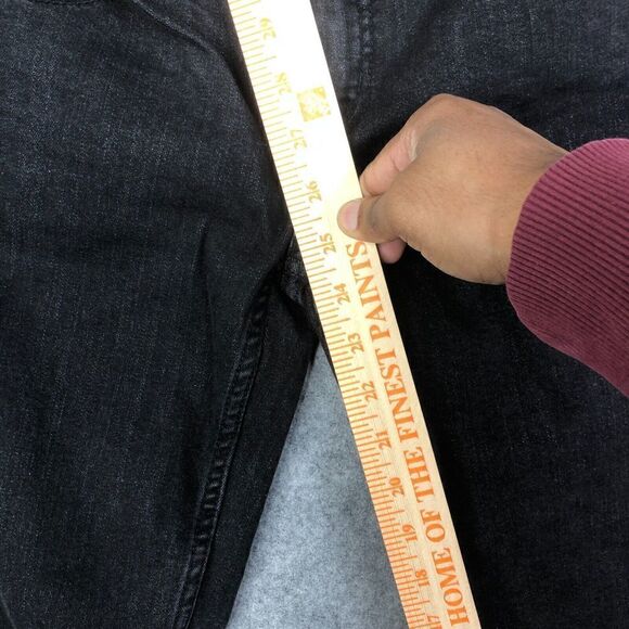 FREE PEOPLE Low Rise Skinny Jeans W27 Black Distressed Fray Step Hem Stretch - Picture 6 of 10